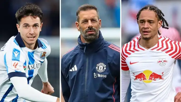 Real Sociedad midfielder Martin Zubimendi and Xavi Simons of PSG are recommended Manchester United targets by Ruud van Nistelrooy