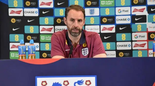 Gareth Southgate, England manager, speaking at a press conference in Darlington